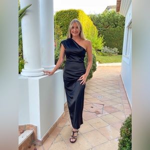 Odd Muse The Ultimate Muse Satin Maxi Dress in Black